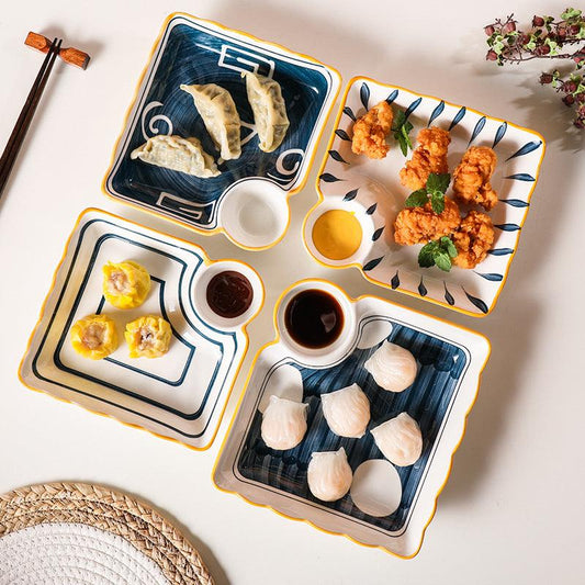 Japanese Creative Ceramic Dumpling Plate and Single Handle Baking Plate - SOFAVORITE