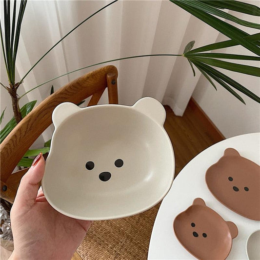 Bear Bowl Plate Ceramics Tableware - SOFAVORITE