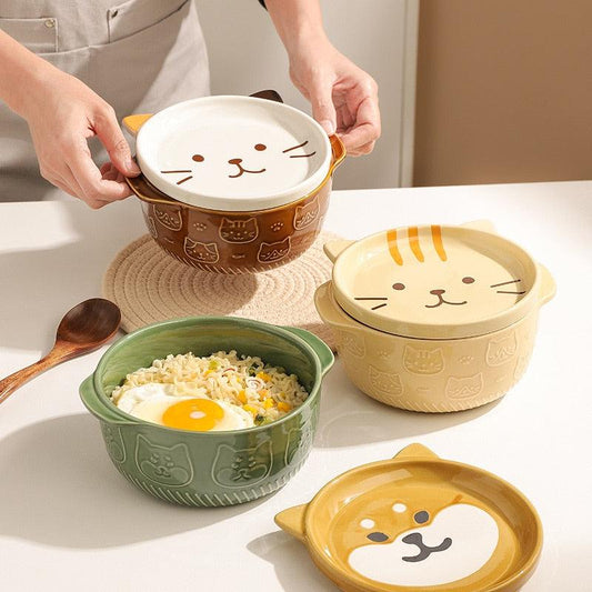 Japanese Ceramic Bowl With Lid - SOFAVORITE