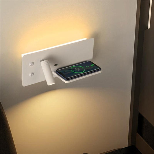 LED Wall Lamp With Wireless Phone Charger - SOFAVORITE