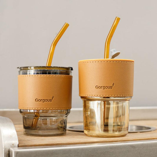 Coffee Glass Portable Straw Cup - SOFAVORITE