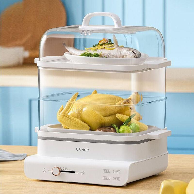 URINGO Electric Steamer Small Multi-functional Three-layer Large