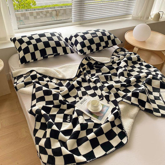 Checkerboard Handmade Retro Sofa Blanket - SOFAVORITE