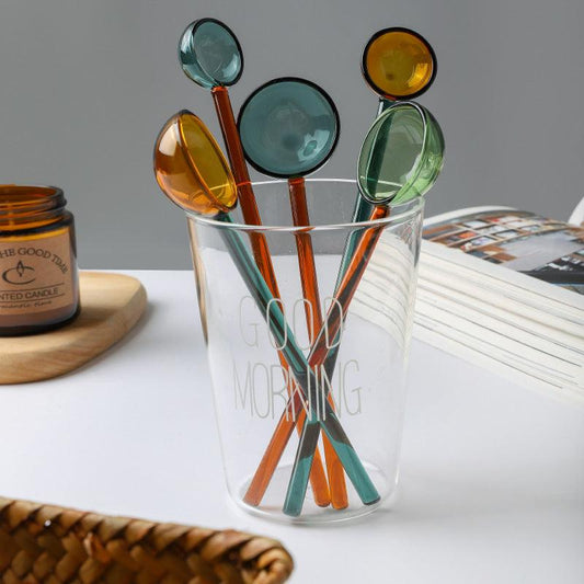 Transparent Colored Glass Spoon - SOFAVORITE