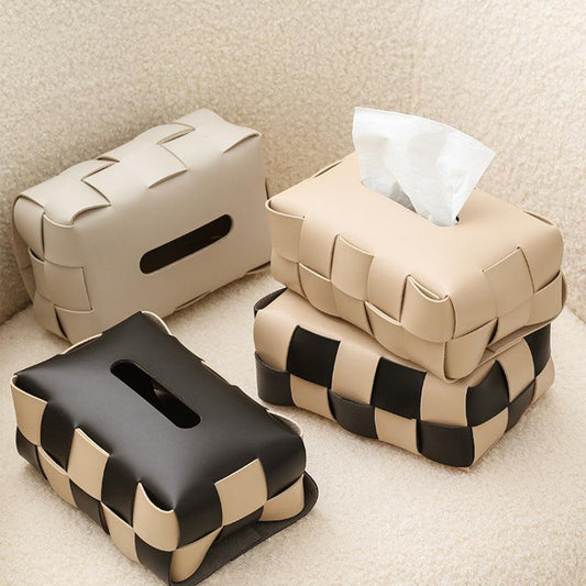Vintage Black and White Checkerboard Tissue Box - SOFAVORITE