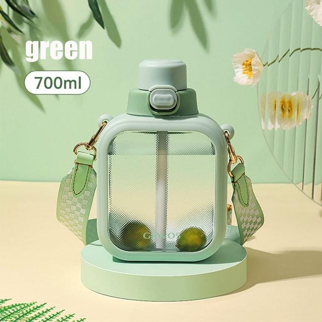 Cute Square Flat 700 ML Water Bottle - SOFAVORITE