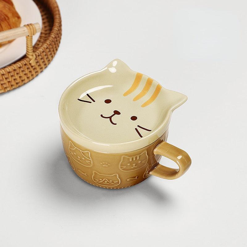 Creative Cartoon Animal Ceramic Mug with Lid - SOFAVORITE