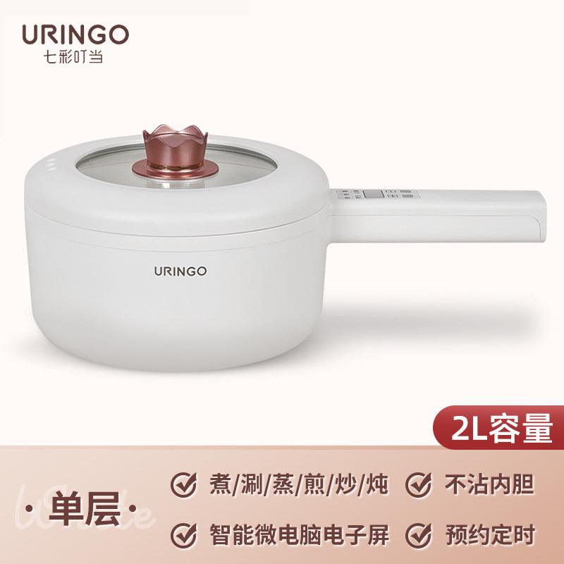 Uringo 3L Multifunctional Electric Hot Pot Non-Stick Inner Pot Electric Cooking Pot Cooking Pot Frying Pan Household, Size: with Top Steamer