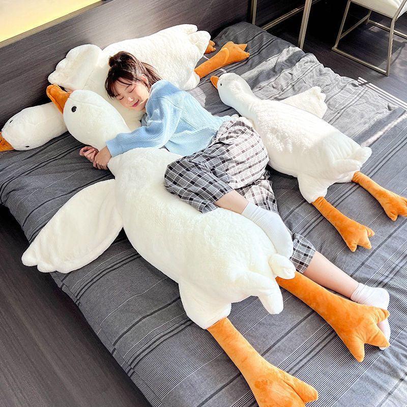 Big White Goose Pillow Plush Toy Cartoon Stuffed Throw Pillow - SOFAVORITE